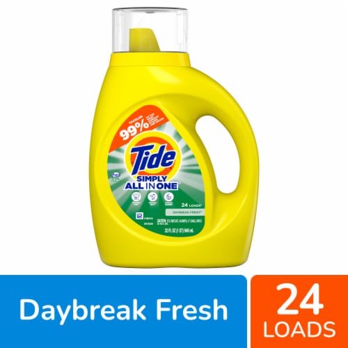 Tide Simply Clean & Fresh Daybreak Fresh Liquid Laundry Detergen 32 oz / Detergente líquido para ropa Tide Simply Clean Fresco Amanecer