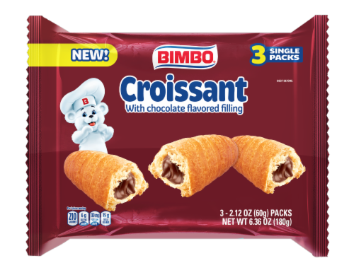 Croissant Bimbo con Chocolate 2.12 oz. / 80 g./ Croissant Bimbo con Chocolate