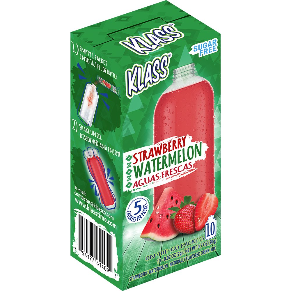 Klass Aguas Frescas Strawberry Watermelon 10 pk. / 0.7 oz. / 20 gr.