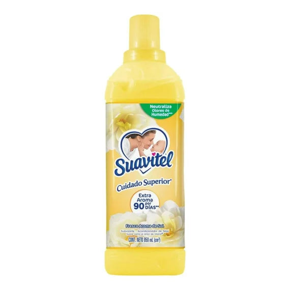Suavitel Fabric Softener Conditioner Superior Care Fresh Sunshine Scent / Suavitel Suavizante acondicionador de telas cuidado superior fresco aroma de sol