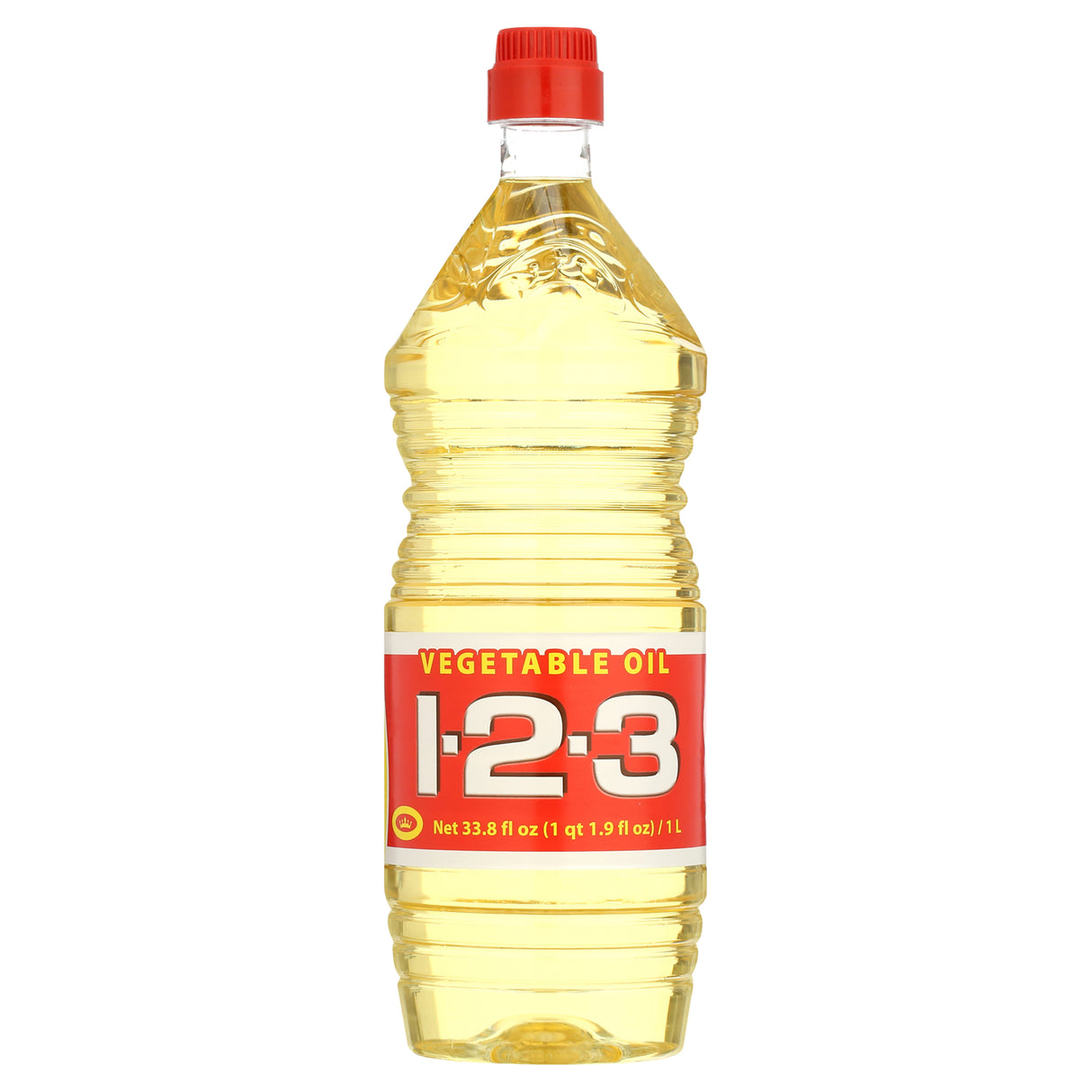 Aceite vegetal 1-2-3, botella de 33,8 fl oz