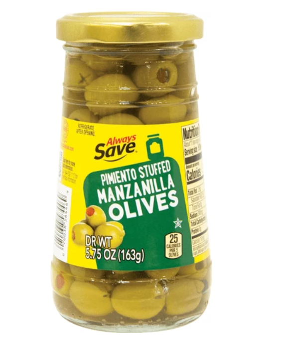 ACEITUNAS MANZANILLA RELLENAS DE PIMIENTO 5.75 OZ
