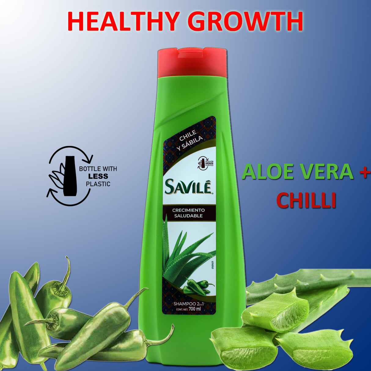 Savile Shampoo Chile y Sabila / Savile Shampoo Chile y Sabila