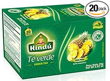 Té verde hindú con sabor a piña - (20 unidades)