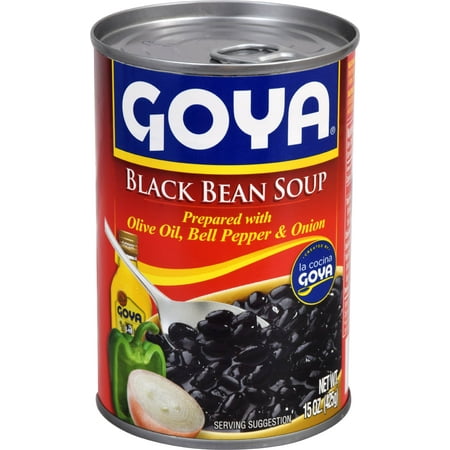 Goya Black Bean Soup with Olive Oil Pepper and Onion / Goya Sopa de Frijoles Negros Con Aceite de Oliva Pimienta Y Cebolla 15 oz.