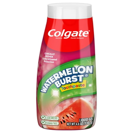 Pasta de dientes Colgate Kids 2 en 1, sabor a sandía, 4,6 oz