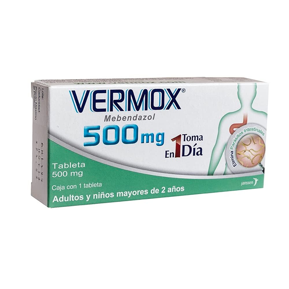 Vermox 1 toma 500 mg.