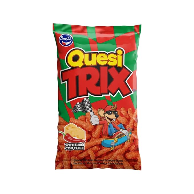 Bocadeli Quesitrix® HOT, queso y salsa picante sabor maíz Puff, 5.1 oz (paquete de 1)
