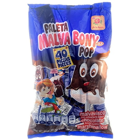 De La Rosa Bony Malva Pop 40 Pc. - 480 Grs. / De La Rosa Paleta Malva bony 40 Pc. - 480 Grs.
