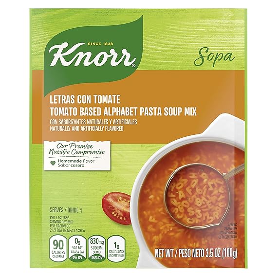 Knorr Tomato Based Alphabet Pasta Soup Mix 3.5 oz