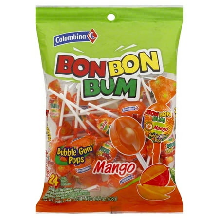 Colombina Bon Bon Bum Pops Mango 24 ct. - 14.4 Oz.