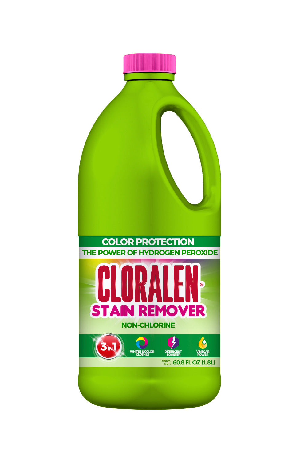 Cloralen Liquid Laundry Stain Remover Detergent Non Clorine Vinegar Power / Cloralen Detergente Quitamanchas Líquido sin cloro para lavanderia Poder Vinagre