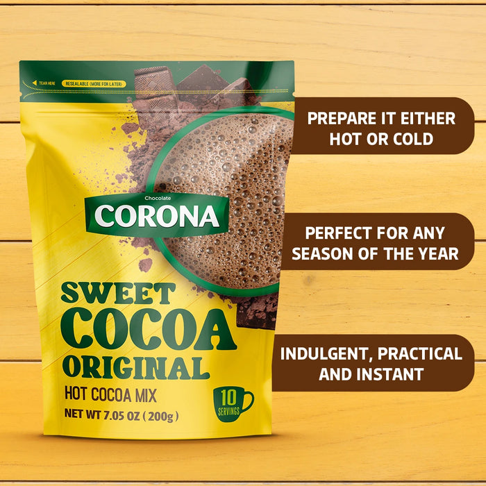 Cacao dulce Corona Original, Doypack, 7,05 oz