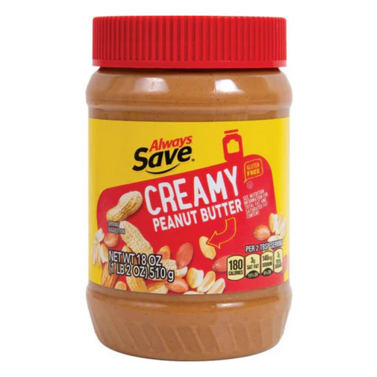 Mantequilla de maní cremosa Always Save (18 oz)