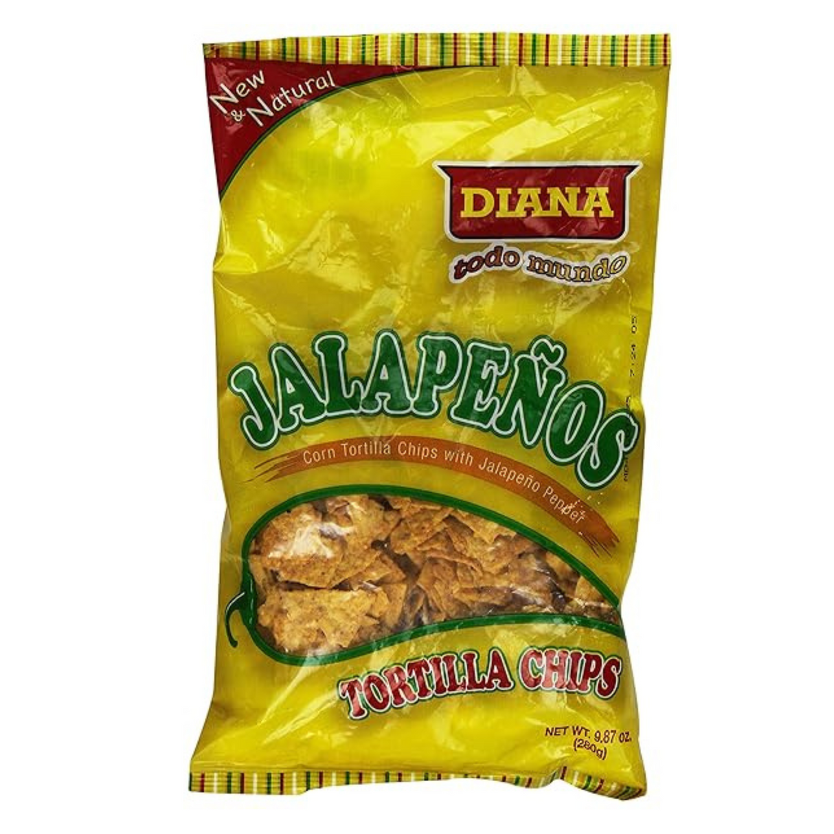 Diana Jalapeños Tortilla Chips 9.87 oz. / 280 gr./Chips de tortilla Diana Jalapeños