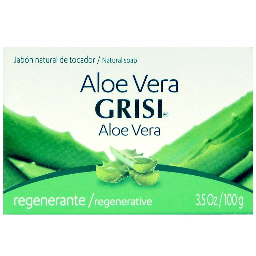 Grisi Jabón natural regenerante de aloe / Grisi Jabón natural regenerante de sávila 3.5 Oz.