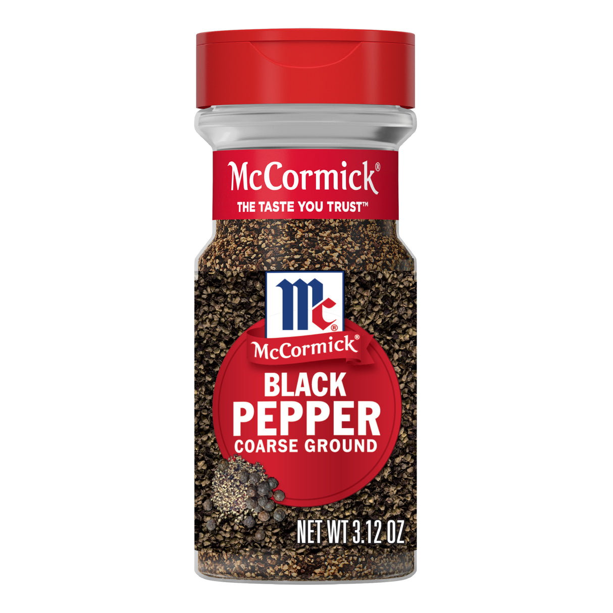 Pimienta negra molida gruesa McCormick Kosher sin OGM Botella de 3.12 oz