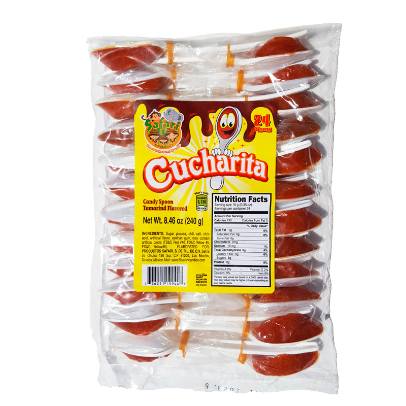 Cuchara de caramelo de tamarindo Safari, 24 ct - 8,46 oz. / Cuchara de caramelo Safari con sabor a tamarindo, 24 unidades - 8.46 Oz.