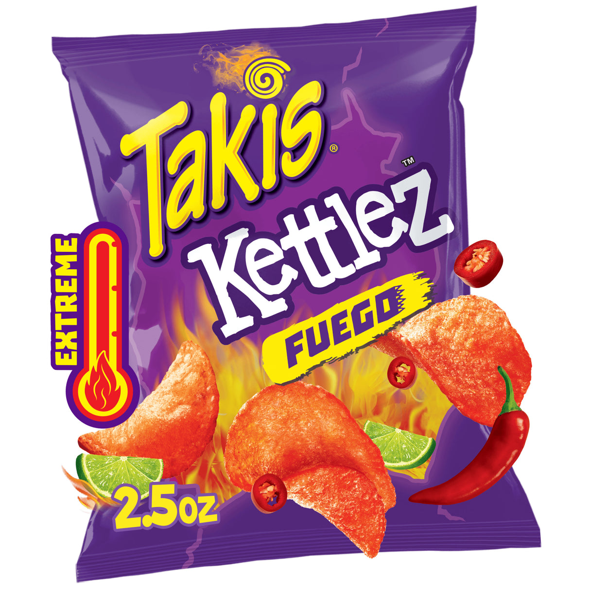 Barcel Takis Kettlez Fuego 2.5 oz. / 82 gr./Barcel Takis Kettlez Fuego