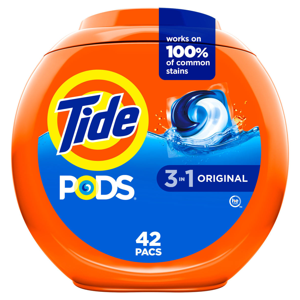 Tide PODS Laundry Detergent Packs, Original Scent, 42 Count / Tide PODS paquetes de detergente para ropa, aroma original, 42 unidades