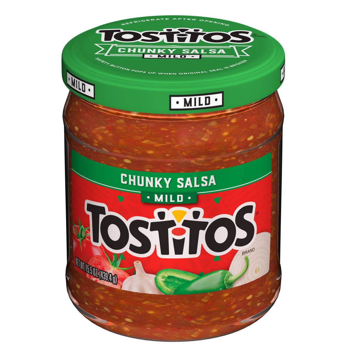 TOSTITOS CHUNKY MILD SALSA - 15.5 OZ/TOSTITOS SALSA SUAVE CON GRUPOS