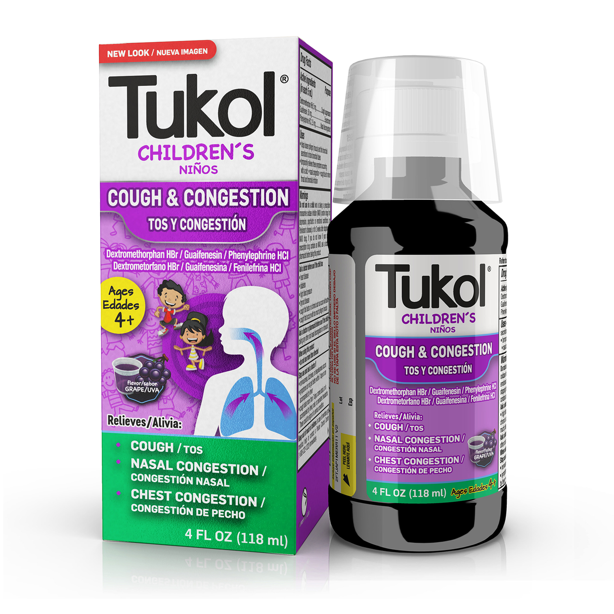 Tukol Jarabe Uva Niños 4 oz. / 118 ml.
