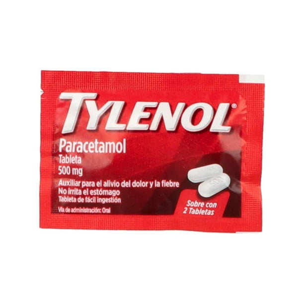Tylenol 2 cápsulas cada una.