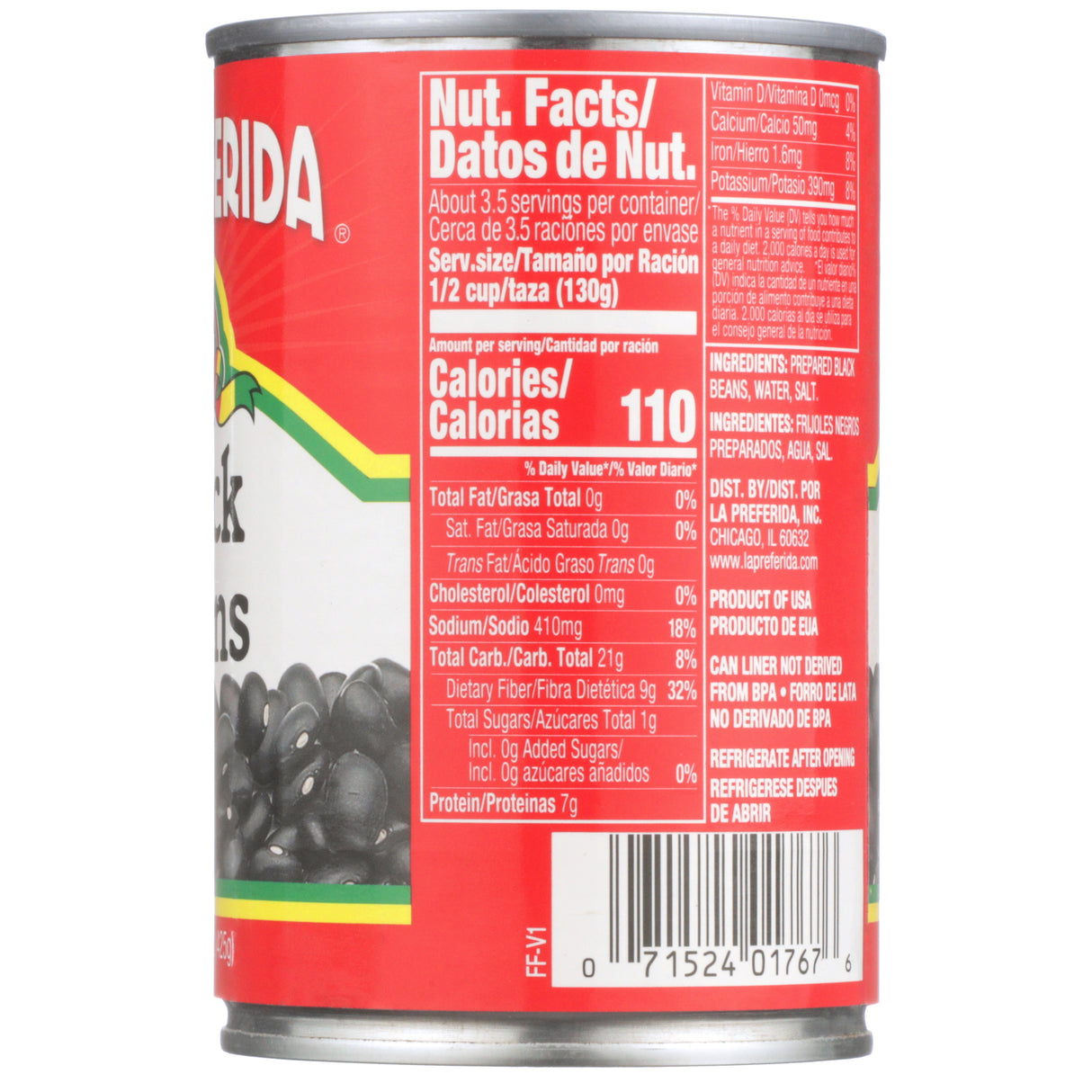 Frijoles Negros La Preferida / La Preferida Frijoles Negros 15oz
