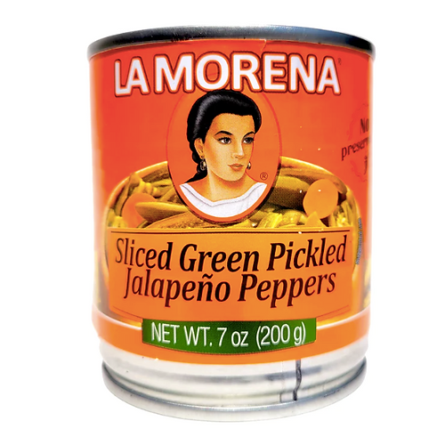 La Morena Chiles jalapeños encurtidos verdes en rodajas / La Morena Chiles jalapeños verdes encurtidos en rodajas 7oz