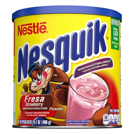 Nestle Nesquik Strawberry Flavor Powder Drink Mix 14.1 oz