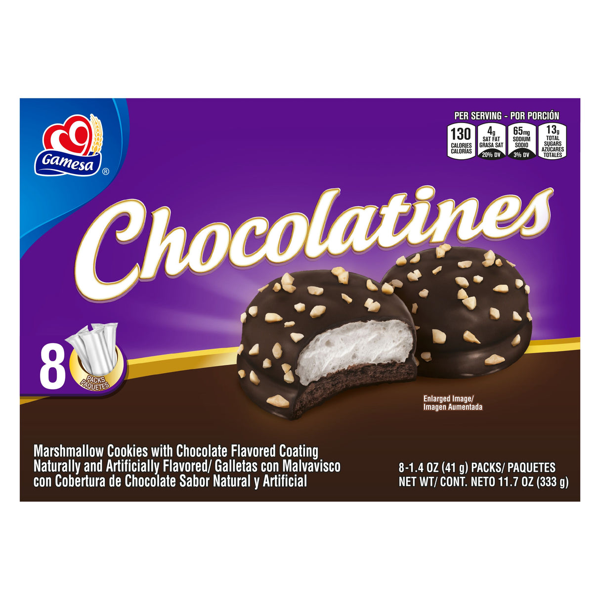 Chocolatinas Gamesa 8 uds. 333 gr.
