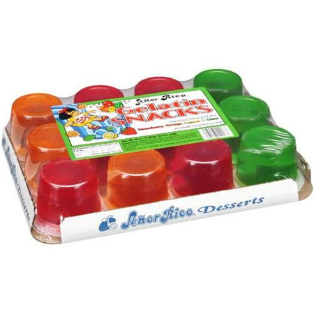 Senor Rico: Gelatin Snacks, - 12 Pack - 48 Oz. / Señor Rico: Snacks de gelatina, - Paquete de 12 - 48 Oz.