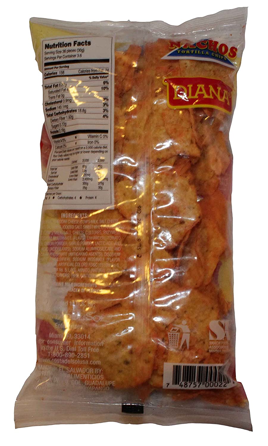 Diana Chips de Tortilla Nachos, 3.84 oz.