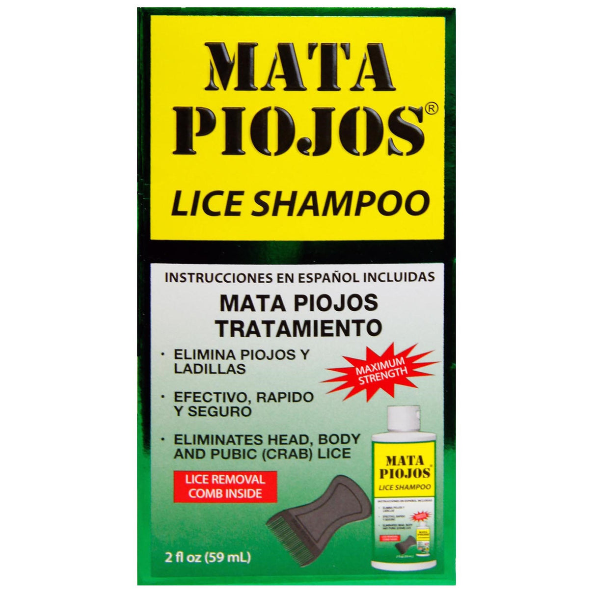 Champú Mata Piojos 2 oz./Champú Mata Piojos