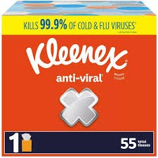 Kleenex Tejidos Antivirales / Kleenex Pañuelos antivirales