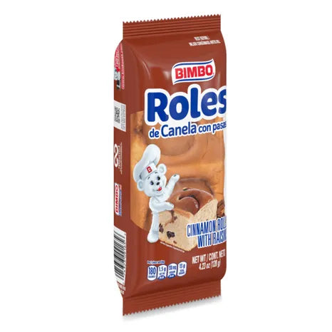 Bimbo Cinnamon Rolls With Pasas 4.20 oz./Rollos de canela Bimbo con pasas 4.20 oz.