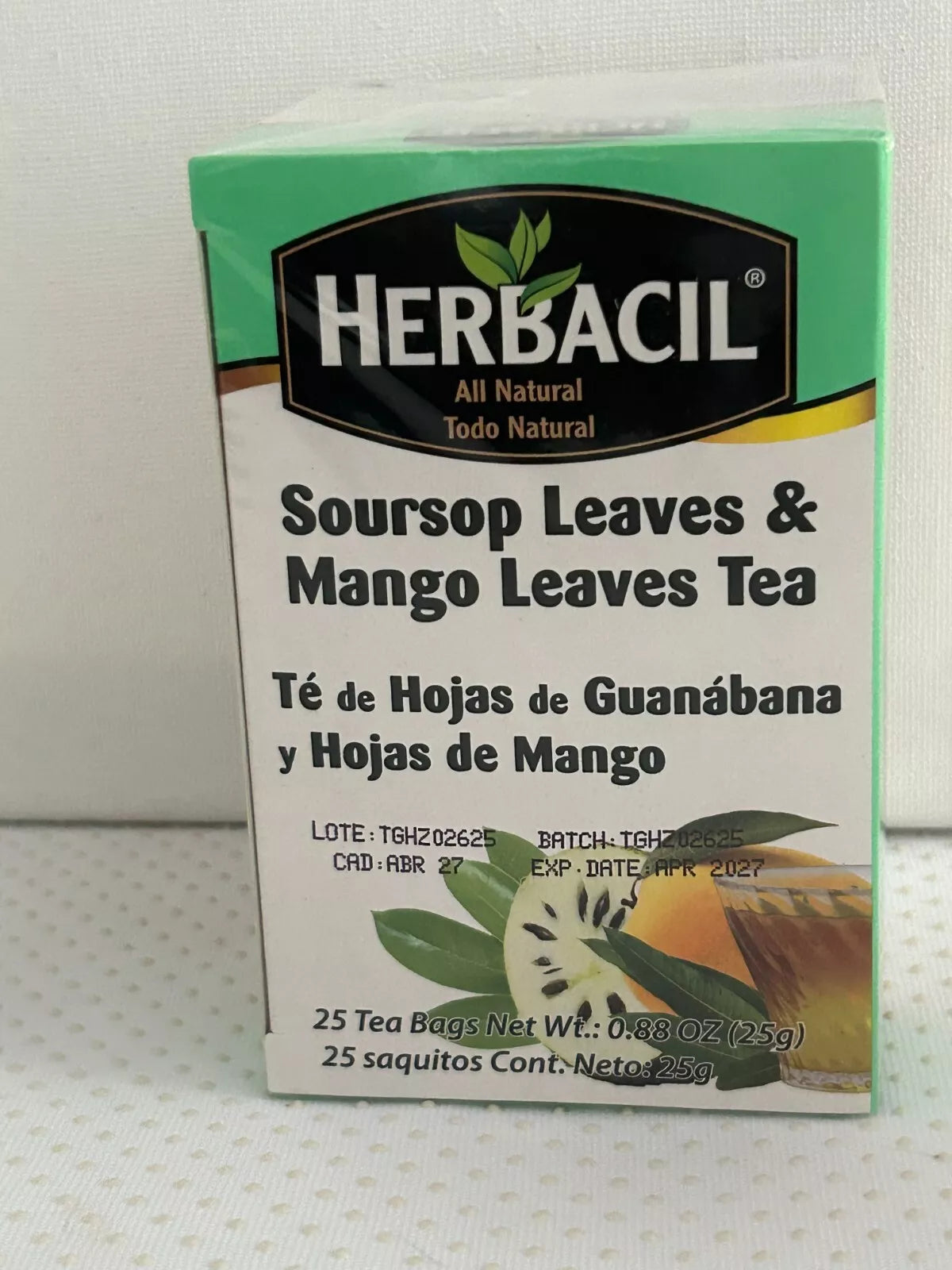 50 Té de Guanábana y Hojas de Mango Herbacil Guanabana 25 Bolsitas x 2