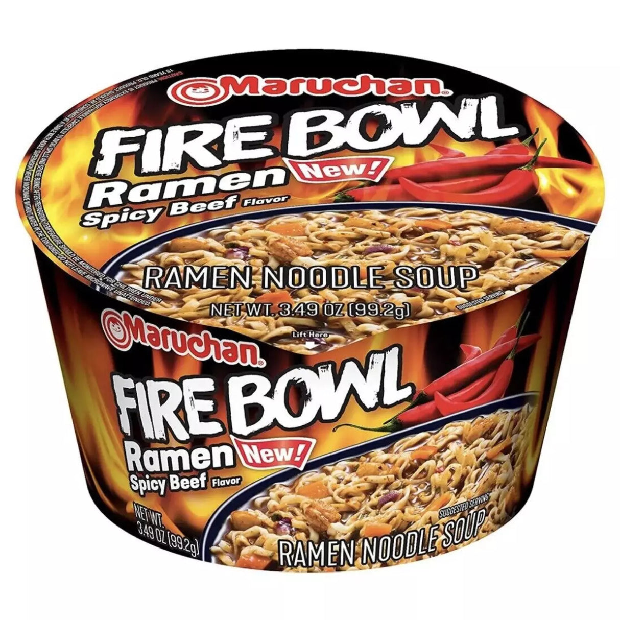 Maruchan Fire Bowl Ramen Carne Picante 3,49 oz / Maruchan Fire Bowl Carne Picante 3,49 oz.