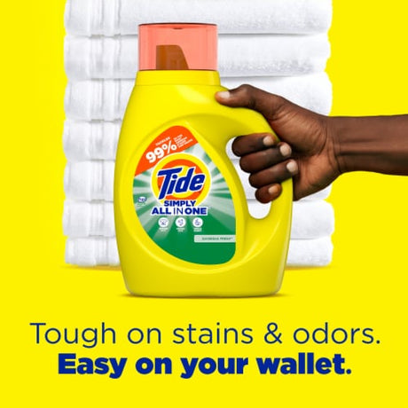 Tide Simply Clean &amp; Fresh Daybreak Fresh Liquid Laundry Detergen / Detergente líquido para ropa Tide Simply Clean Fresco Amanecer