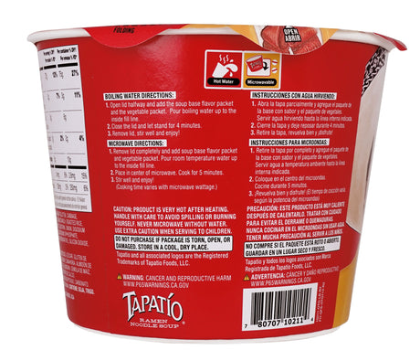 Tapatio Ramen Noodle Soup Extra Spicy / Tapatio Tazón Original de Ramen Picante 3.8 oz