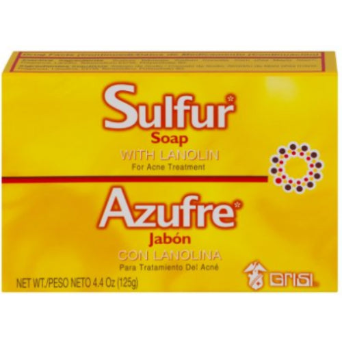 Grisi Jabón de azufre con lanolina para tratamiento del acné / Grisi Jabón de azufre con lanolina para el tratamiento del acné 4.4 Oz.