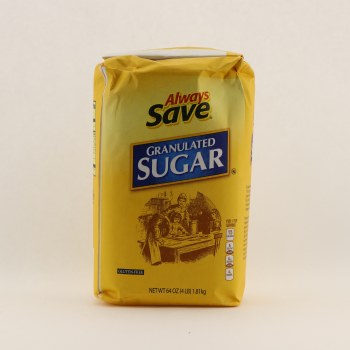 Always Save Granulated Sugar 4 lb./Siempre Ahorre Azúcar Granulada