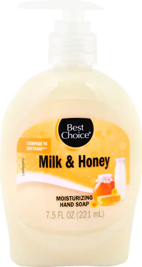 Jabón de manos Best Choice Milk &amp; Honey / Jabón de manos Leche y Miel