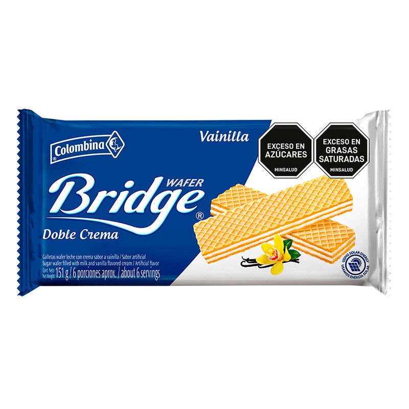 Colombina Bridge Wafer Vanilla 5.33 oz. / 151g.