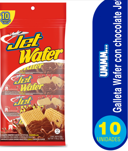 Wafer Jet Vanilla Cookies 10 Units 220Grgr.