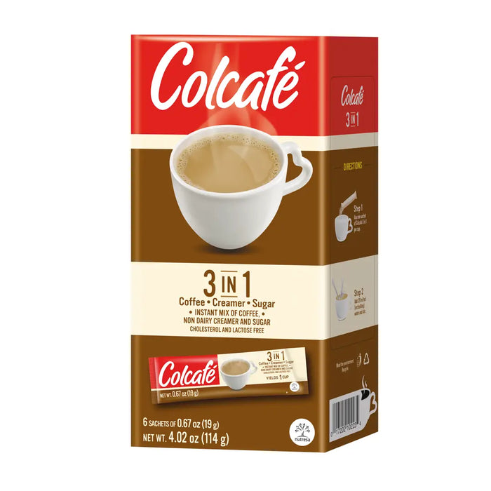 Colcafé 3 en 1 - paquete de 6 - 4.02 oz. 