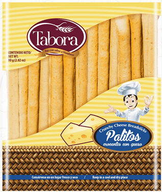 Tabora Crispy Sticks with Cheese 2.1oz./60g.