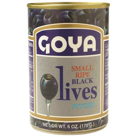 Aceitunas negras pequeñas maduras Goya, 6 oz