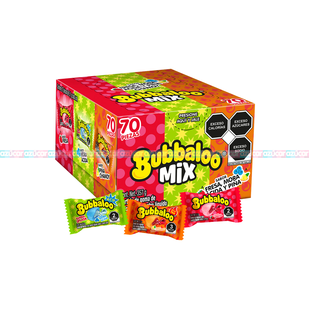 CHICLE BUBBALOO MIX EXTREME 70ud / CHICLE BUBBALOO MIX EXTREMO 70ud