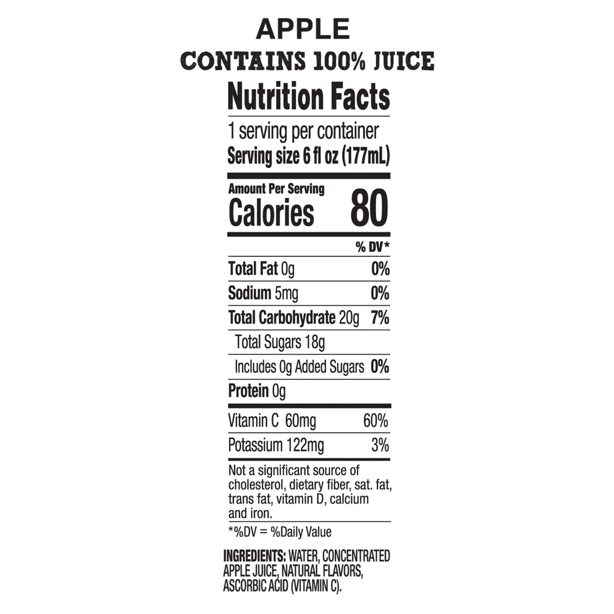 Good  Grow Apple Juice 6 oz./Bueno crece jugo de manzana 6 oz.